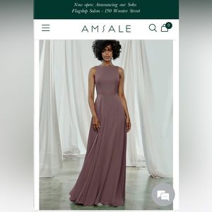 Amsale Brynn bridesmaid dress in mauve